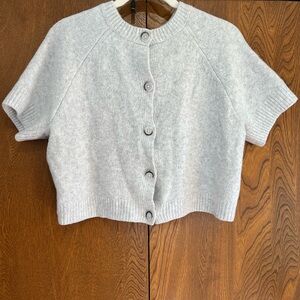 Universal Thread Light Gray Button-Up Cardigan